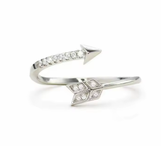 Anillo Escudo/Flecha de plata