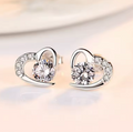 Aretes Corazón de plata